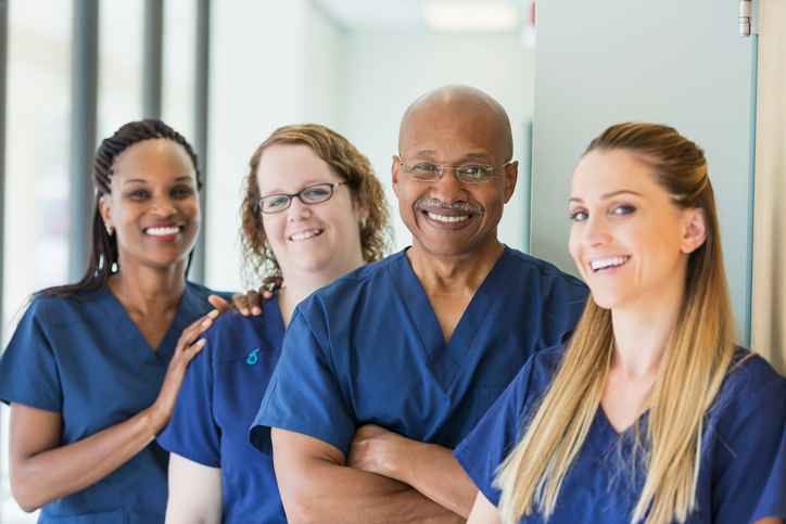 A group of nurses, showing the voluntary benefits offered to employees at a Shreveport, LA