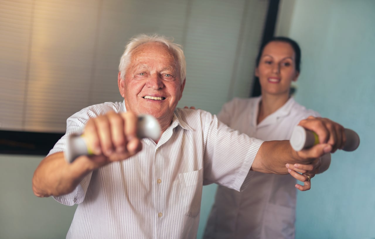 Senior in outpatient rehabilitation